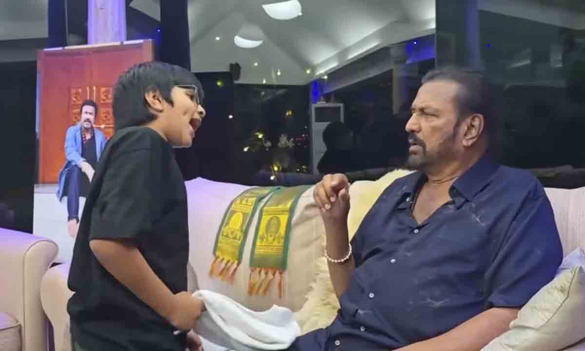 Avram's Adorable Antics Leave Dialogue King Mohan Babu Speechless in Viral Video