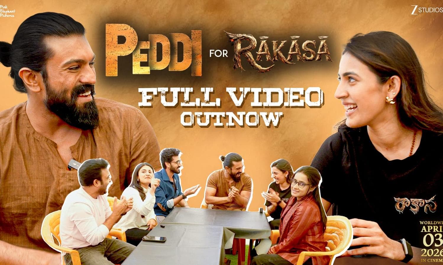 Ram Charan Extends Star Power to Rakasa Team During Peddi Shoot