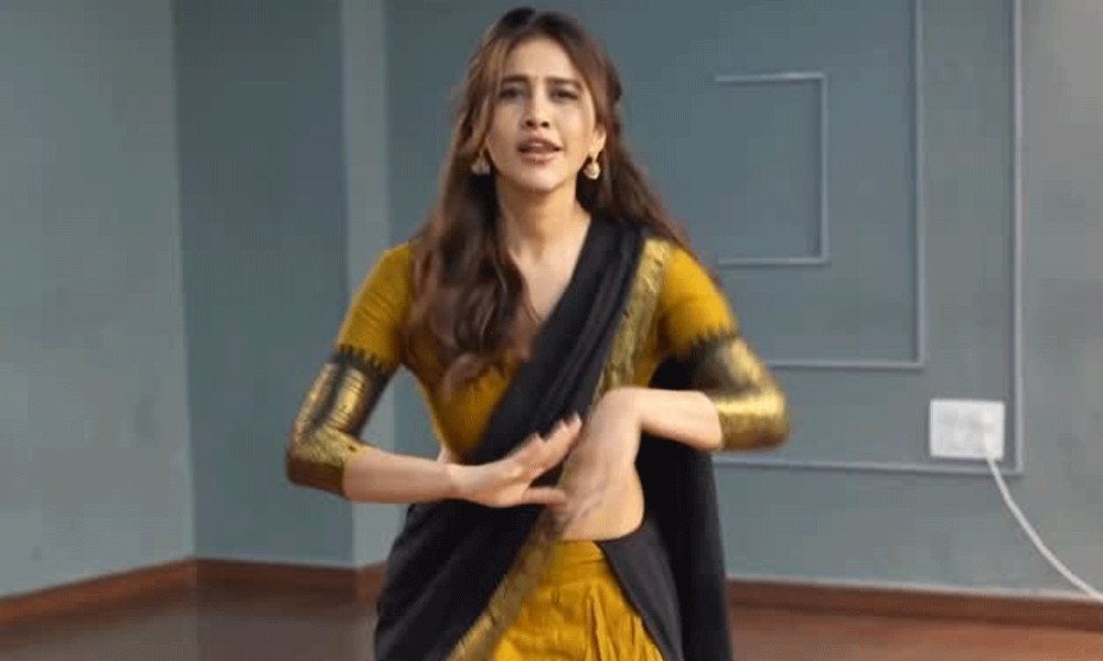 Nabha Natesh's Hook Step Challenge for 'Nagabandham' Creates Social Media Storm